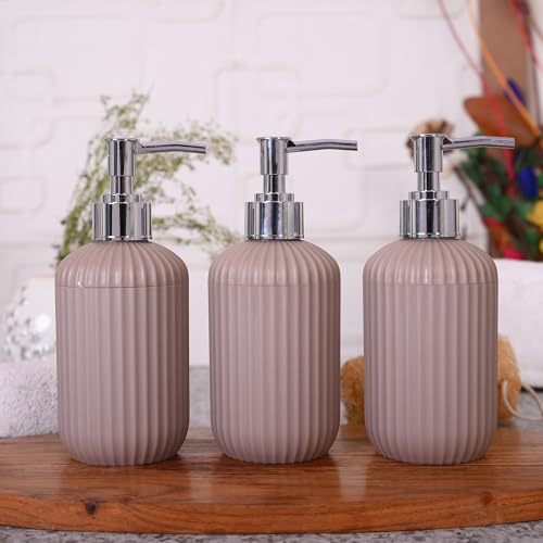 SHENRON Refillable Hand Soap Dispenser 250ml | Unbreakable Liquid Soap/Shampoo/Hand wash/Sanitizer/Lotion Dispenser Plastic Bottle for Kitchen, Wash-Basin and Bathroom -250 ml (Mud) - Image 1