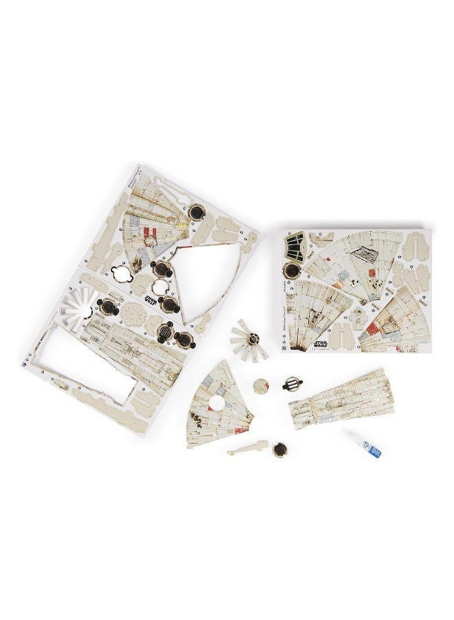 Star Wars Millennium Falcon 3D Model Kit 223 Pcs Star Wars Toys Desk Decor Building Toys Paper Model Kits - Image 3