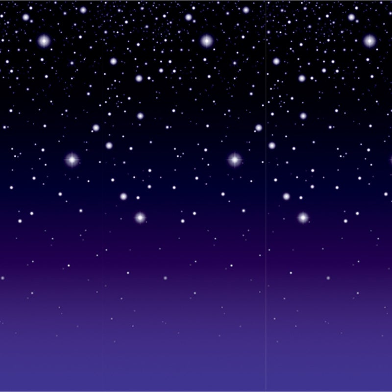 Beistle Starry Night Sky Backdrop, Awards Night Decor & Hollywood Decorations for Parties & Gatherings, Insta-Theme Nighttime Star Background, 4' x 30' - Image 1