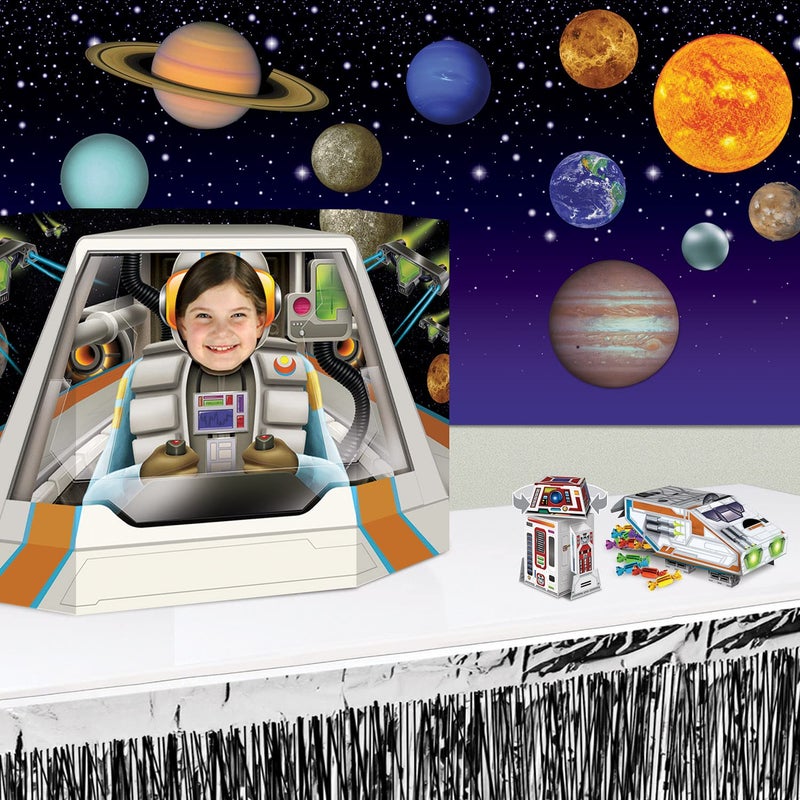 Beistle Starry Night Sky Backdrop, Awards Night Decor & Hollywood Decorations for Parties & Gatherings, Insta-Theme Nighttime Star Background, 4' x 30' - Image 4