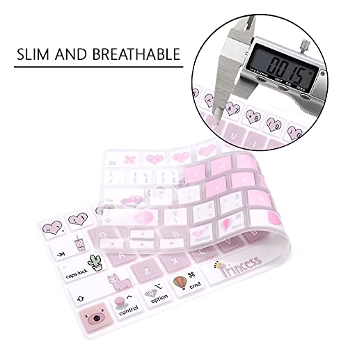 WYGCH Silicone Magic Keyboard Cover Skin for iPad Pro 12.9 Inch Magic Keyboard(4nd Generation) 2020 Model MXQU2LL/A,for iPad Pro 12.9 Keyboard Protector Accessories-Pink Princess - Image 4