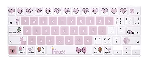 WYGCH Silicone Magic Keyboard Cover Skin for iPad Pro 12.9 Inch Magic Keyboard(4nd Generation) 2020 Model MXQU2LL/A,for iPad Pro 12.9 Keyboard Protector Accessories-Pink Princess - Image 1