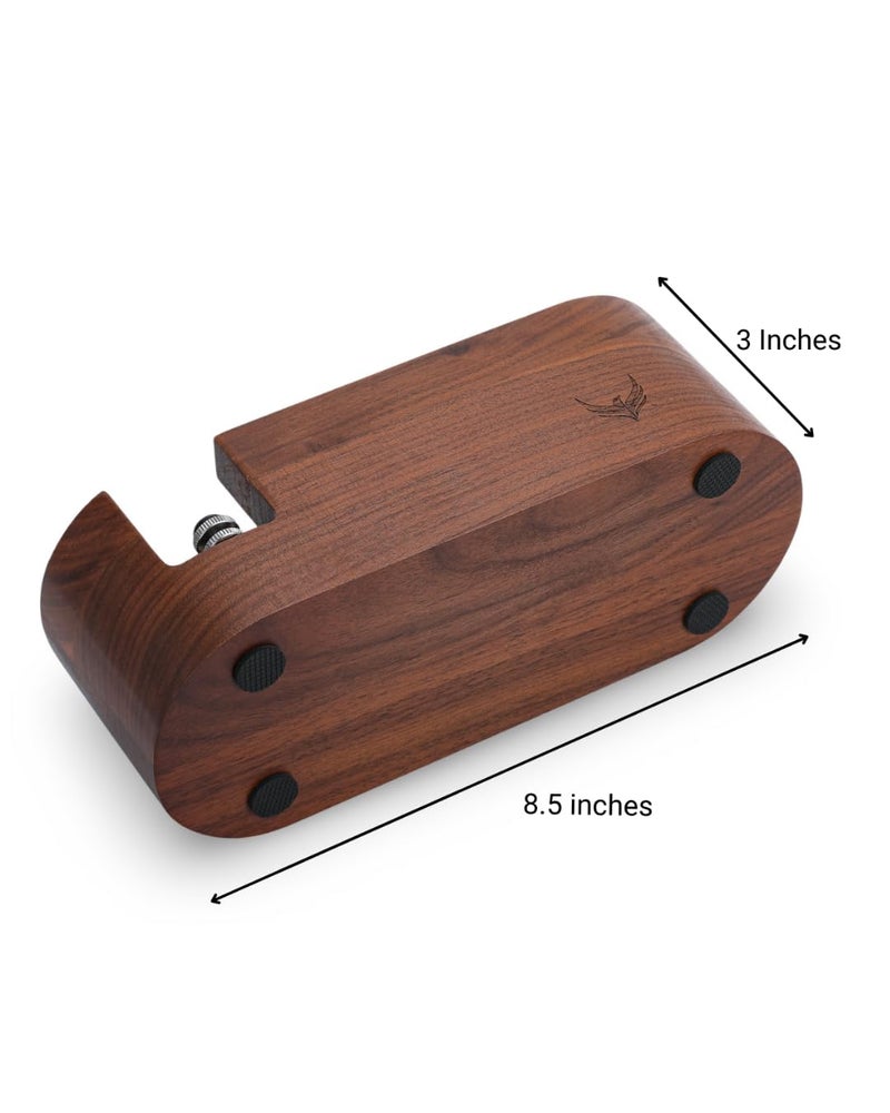 KNODOS Espresso Tamping Station 54mm For Breville Espresso Machine Accessories,Rosewood Portafilter Holder Tamping Mat Espresso Coffee Equipment - Image 4