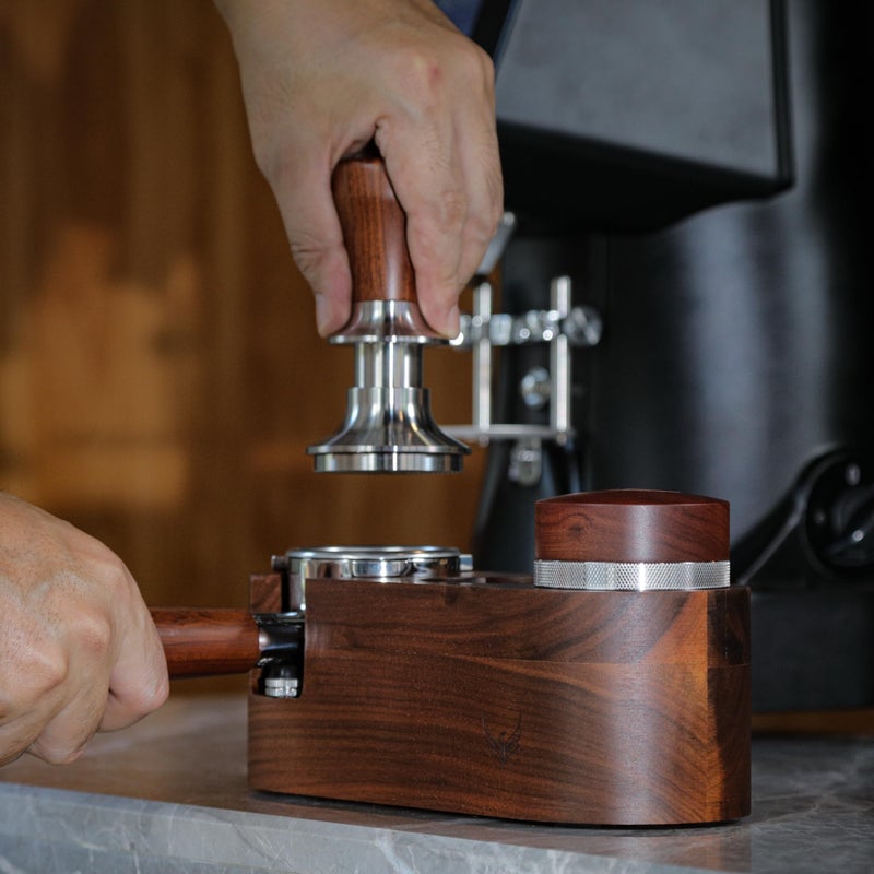 KNODOS Espresso Tamping Station 54mm For Breville Espresso Machine Accessories,Rosewood Portafilter Holder Tamping Mat Espresso Coffee Equipment - Image 5