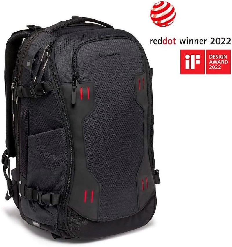 مانفروتو برو لايت فليكسلودر إل (Manfrotto PRO Light Flexloader L)، حقيبة ظهر محترفة للكاميرات، جيب قابل للتوسيع لمثبت الاستقرار ثلاثي المحاور، نقاط تثبيت متعددة للمقعد الثلاثي، أقسام قابلة للتبديل، اللون أسود. - Image 2