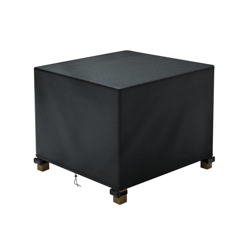 DUDSOEHO Patio Ottoman Cover Waterproof 283 x 283 x 169 inch Rectangular Outdoor Side Table Cover Durable Outdoor Furniture Cover Black