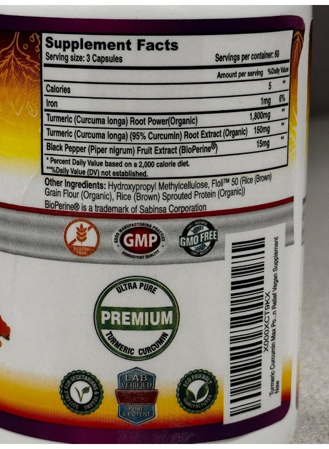 FRESH HEALTHCARE Turmeric Curcumin Max Potency, 1950mg - Image 5