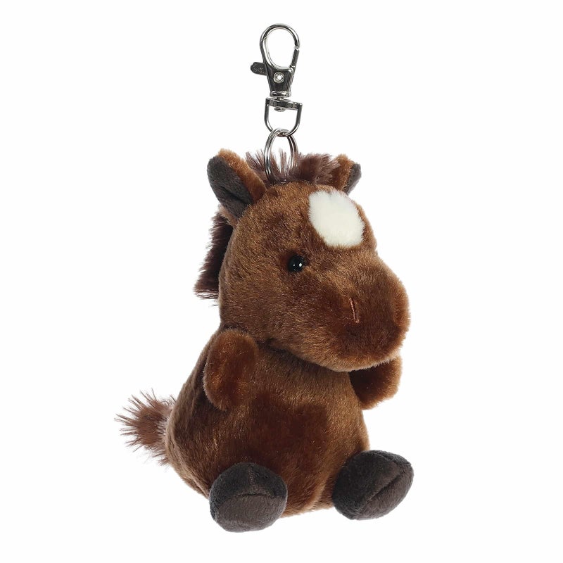 AuroraÂ® Adorable Palm Palsâ„¢ Truffle Brown Horseâ„¢ Clip-On - Fun Collectible Plush for Kids and Adult Collectors - Perfect for Decorating Rooms and Birthday Gifts - Brown 4 Inches - Image 2