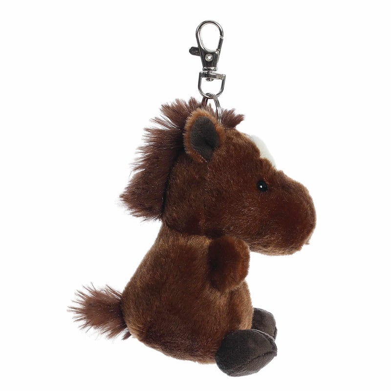 AuroraÂ® Adorable Palm Palsâ„¢ Truffle Brown Horseâ„¢ Clip-On - Fun Collectible Plush for Kids and Adult Collectors - Perfect for Decorating Rooms and Birthday Gifts - Brown 4 Inches - Image 3