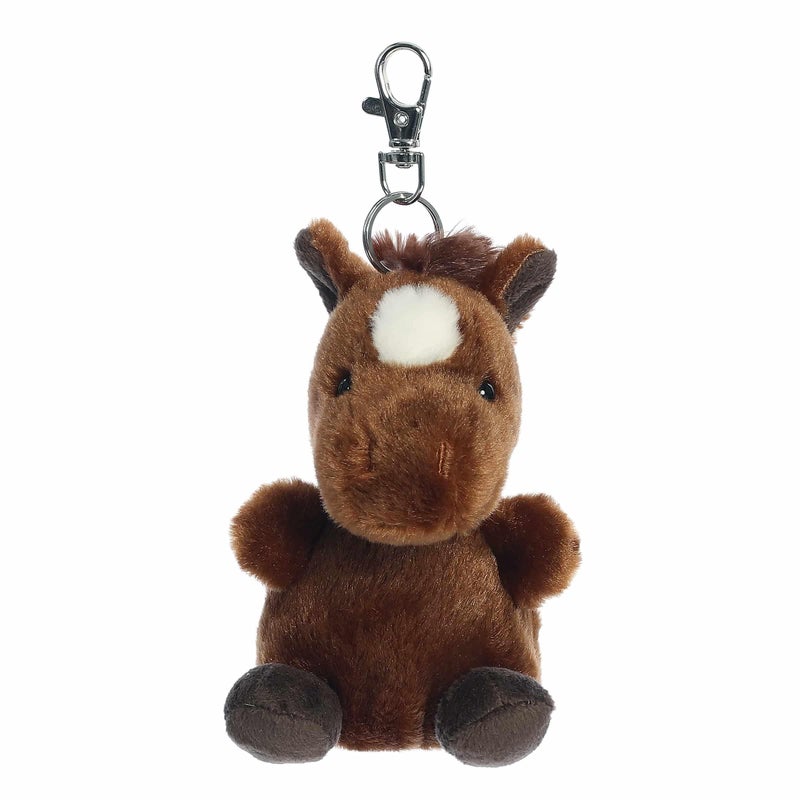 AuroraÂ® Adorable Palm Palsâ„¢ Truffle Brown Horseâ„¢ Clip-On - Fun Collectible Plush for Kids and Adult Collectors - Perfect for Decorating Rooms and Birthday Gifts - Brown 4 Inches - Image 1
