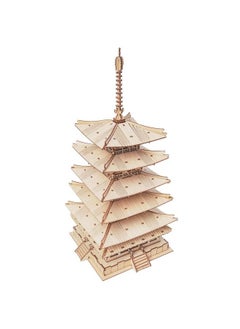 Rolife 3D Wooden Puzzles Temple Building Kit 275Pcs Japanese Fivestoried Pagoda 13" Model Craft Kits For Adults/Boys/Girls  - Image 3