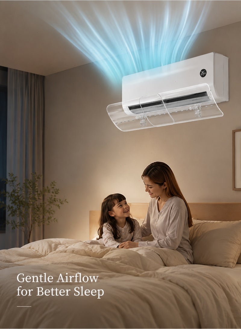 Pomefar Split Air Conditioner Deflector, Easy Installation Without Punching For Wall, AC Vent Deflector Adjustable Size To Fit All Types And Sizes Of Air Conditioners - Image 5