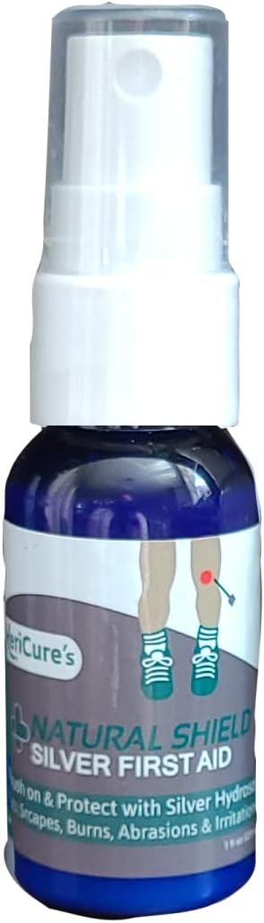 KeriCure Natural Shield Silver Liquid Bandage Spray with Healing Hydrosol StingFree Skin Protection for Cuts Burns Scrapes USA Made First Aid Flex Seal Creates Protective Layer - Image 1