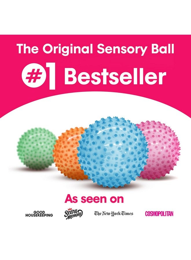 Edushape Sensory Ball for Baby - 7” Transparent Trendy Color Baby Ball that Helps Enhance Gross Motor Skills for Kids Aged 6 Months & Up - Pack of 1 Vibrant Colorful and Unique Textured Ball for Baby - Image 5