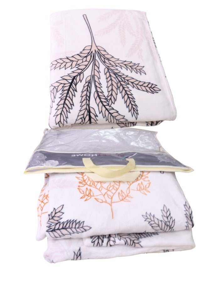 SMART HOME Light, soft and warm winter blanket with a comfortable silky feel, double bed blanket measuring 220X240 cm and weighing 2 kg, super soft double layer blanket made of high quality materials - Image 1