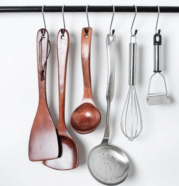 Attachh Stainless Steel S Hooks Heavy Duty Hook for Kitchen Utensils Items Hanging Pack of 9 - Image 2