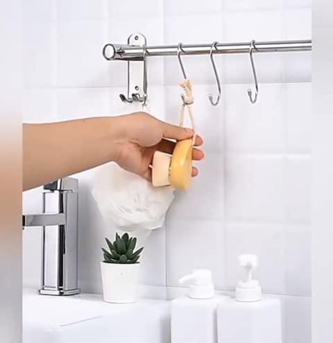 Attachh Stainless Steel S Hooks Heavy Duty Hook for Kitchen Utensils Items Hanging Pack of 9 - Image 5