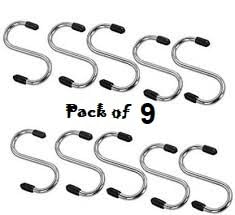 Attachh Stainless Steel S Hooks Heavy Duty Hook for Kitchen Utensils Items Hanging Pack of 9 - Image 4