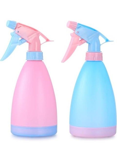 2pcs Plastic Multi-Purpose Leak-Proof Sprayer 500ml (Pink-Blue)
