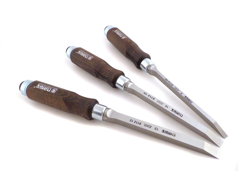 Narex Czech Steel 3 piece set 6 mm, 10 mm, and 12 mm Mortise Chisels by Narex - Image 1