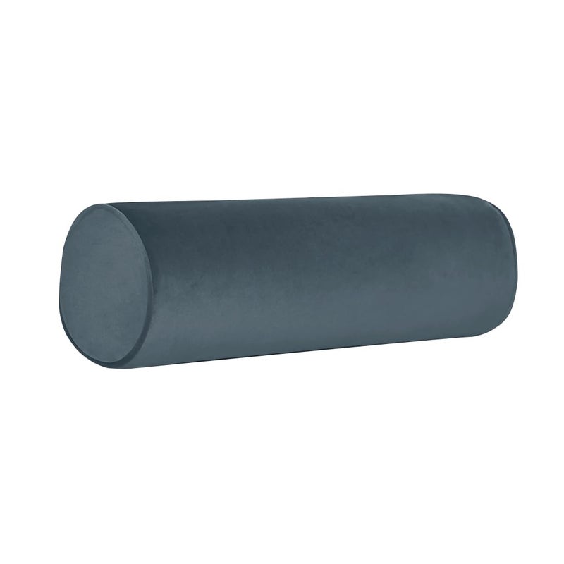 Tinbolunce Neck Roll Pillowcases with Zipper - Full Moon Bolster/Round Cylinder Pillow Case Covers for Bedroom, Living Room, Sofa - Solid Color Neck Cervical Pillowcase Cover 24x 6 (Dark Gray) - Image 4
