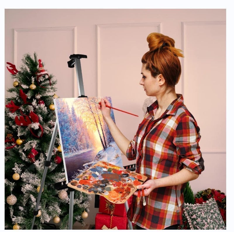 RRFTOK Art Easel Stand for Painting and Sign - RRFTOK Aluminum 66 Inch Metal Tripod Adjustable Portable Easels for Display - Canvas Stand for Table Top Floor Drawing for Artists Adult Holder or Teen - Image 4