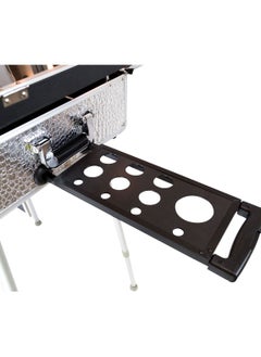MAYLAN Makeup Train Stand Case With Pro Studio Artist Trolley And Lights, Silver  Medium  - Image 2