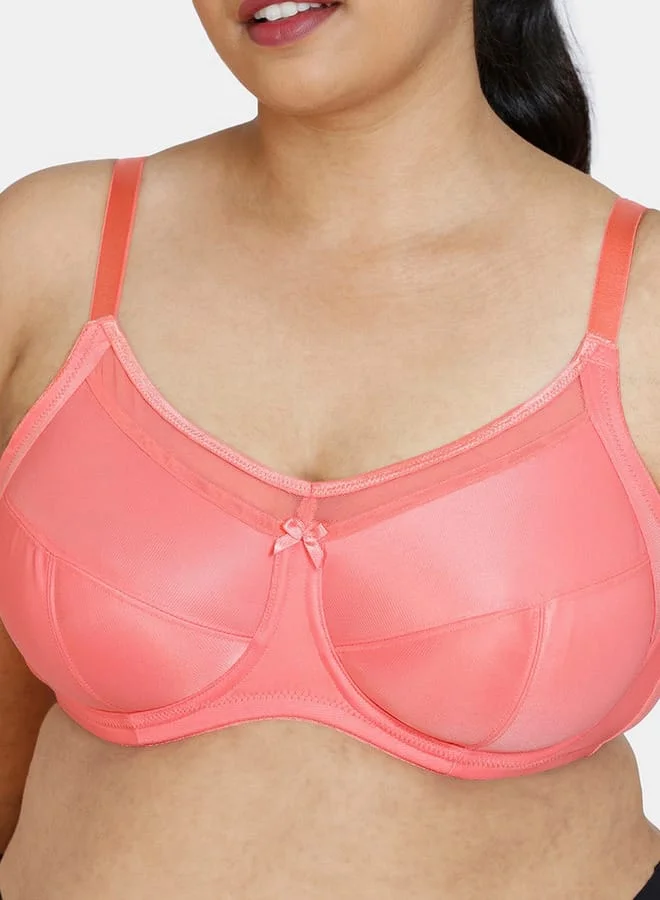 zivame Zivame Solid Wired Non-Padded Support Bra with Adjustable Straps