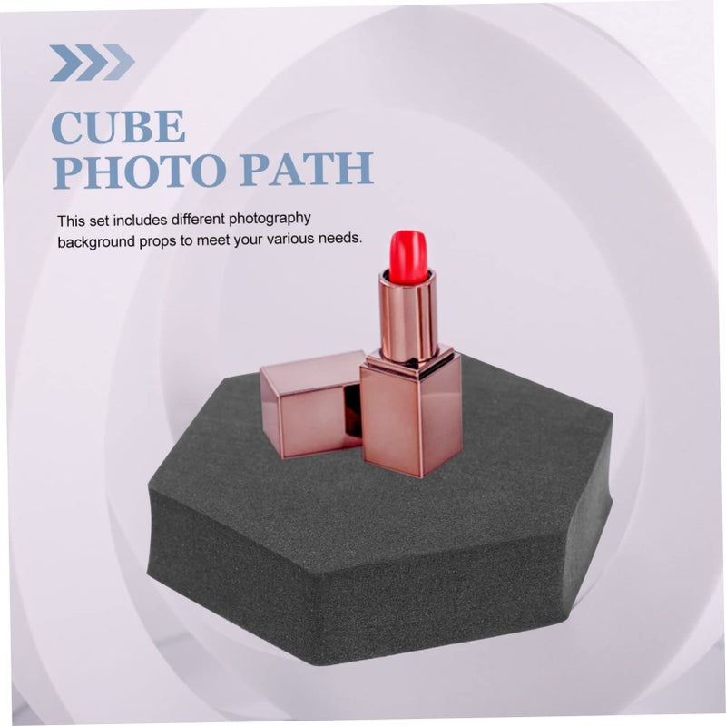 4pcs Geometric Foam Cube Photo Props Lightweight Photography Background For Jewelry Cosmetics Crafts Portable Decorative Props For Stunning Product Shots - Image 3