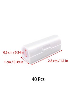 Generic 40 Pcs Cable Holder Self Adhesive Organisers Clip Wire Round Management for Tidy Desk Office and Home and Organise Wires White Small  - Image 5