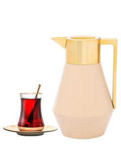 Alsaif Gallery Everest thermos Lydia 1 liter beige golden hand  - Image 1