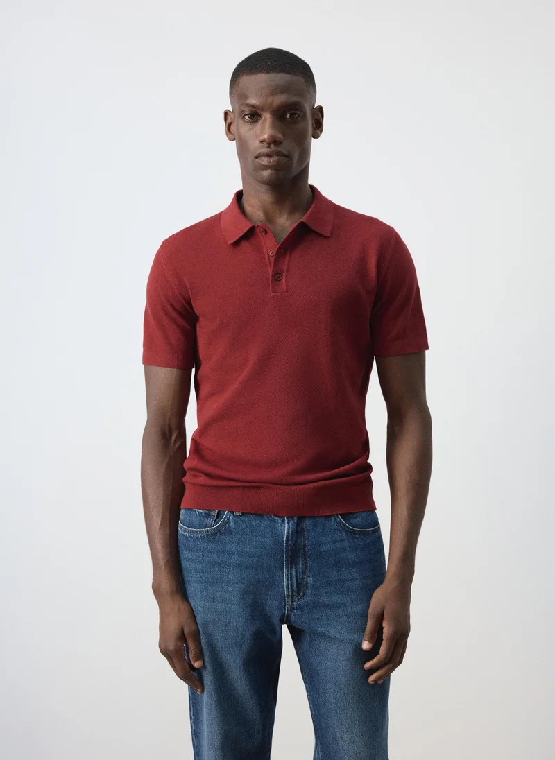 Fine Knit Cotton Blend Polo