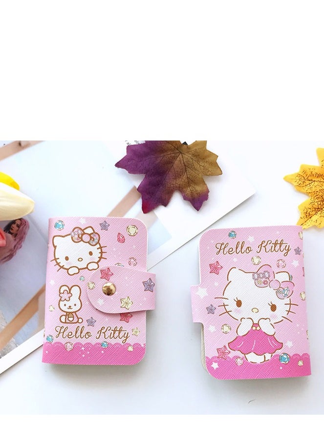 Hello Kitty Cartoon Pink Hello Kitty Leather Multifunction Card Holder  - Image 4