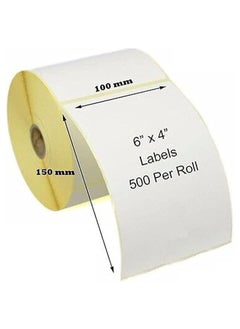 ملصقات ورقية حرارية من تايمي لطابعات الباركود، مقاس 10×15 سم، ملصق قابل للطباعة للعناوين والباركود - 500 ملصق  - Image 2