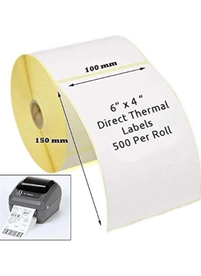 Taimi Thermal Paper Stickers for Barcode Printer 10x15cm Address and Barcode Printable Label Sticker- 500 Label  - Image 3
