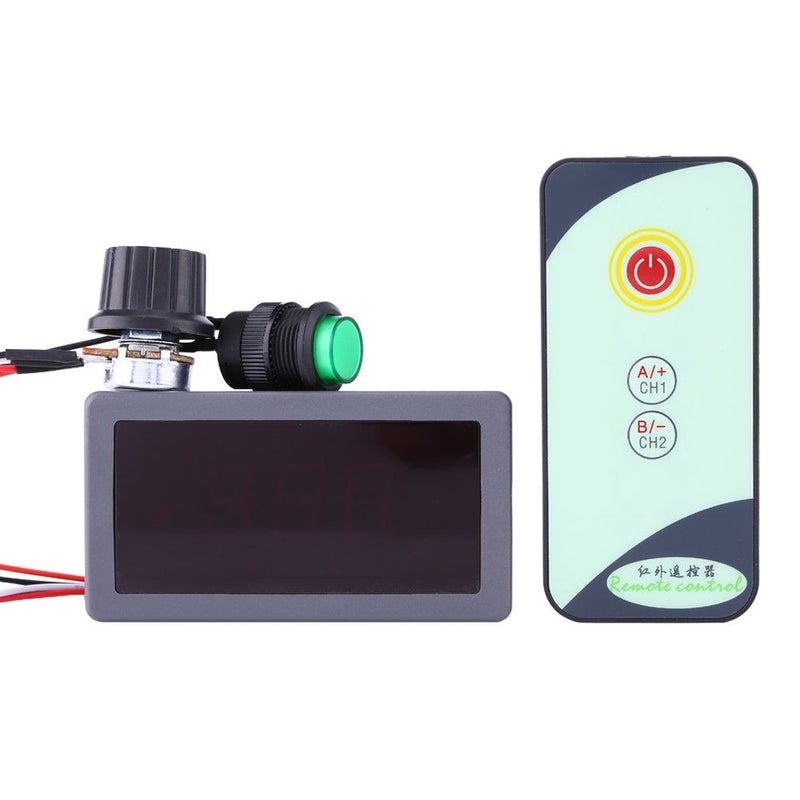 جهاز التحكم في السرعة PWM 6V 12V 24V 15A 10A 4A بشاشة رقمية مع جهاز تحكم عن بعد بالأشعة تحت الحمراء - Image 2