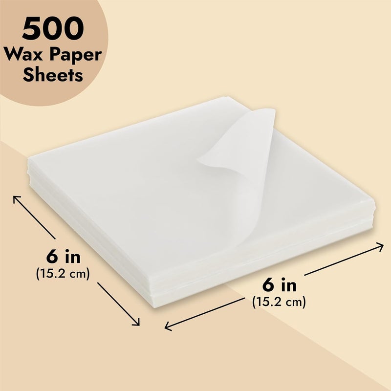 Juvale Juvale 500 Pack Wax Paper Sheets PreCut Square Liners for Food Bakery Deli 6x6 in White  - Image 3