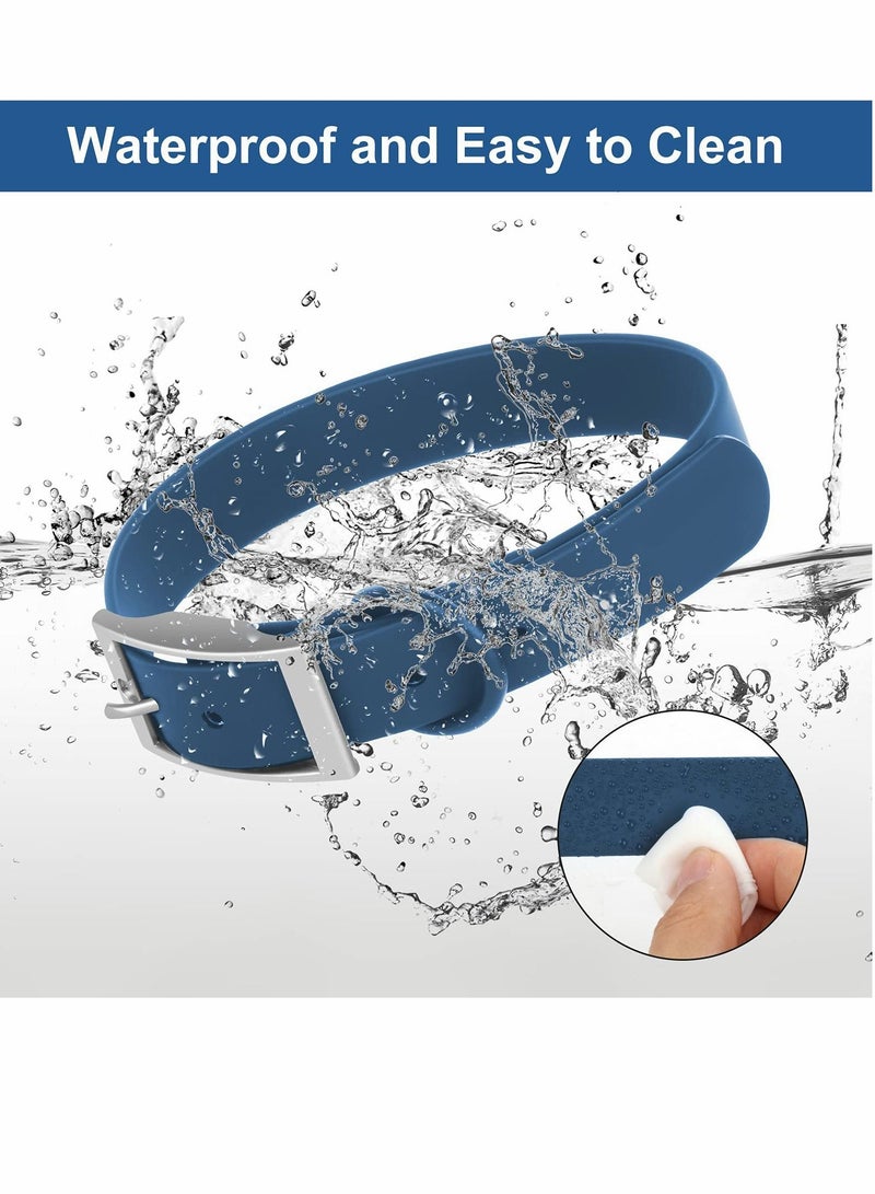 SYOSI Adjustable Dog Collar with Airtag Holder, Durable Dog Collars, Soft Rubber Coated Webbing, Waterproof and Easy to Clean, for Small Medium Large Dogs, Waterproof Dog Collar, Soft Comfortable Collars - Image 2