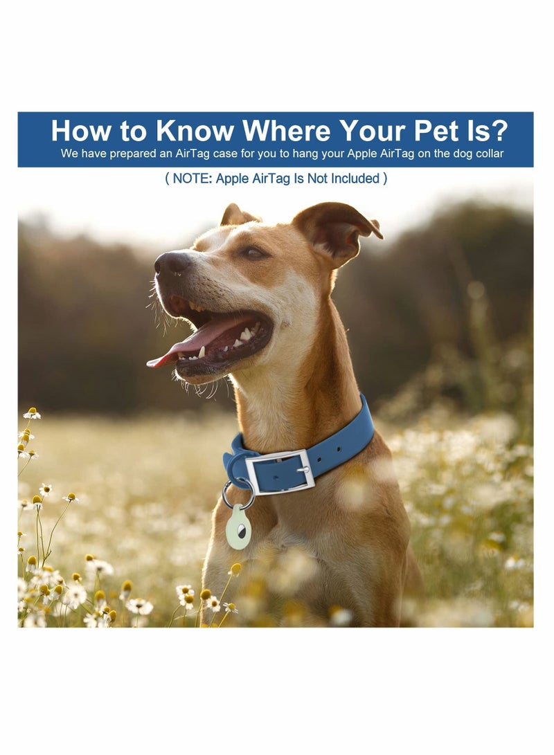 SYOSI Adjustable Dog Collar with Airtag Holder, Durable Dog Collars, Soft Rubber Coated Webbing, Waterproof and Easy to Clean, for Small Medium Large Dogs, Waterproof Dog Collar, Soft Comfortable Collars - Image 3