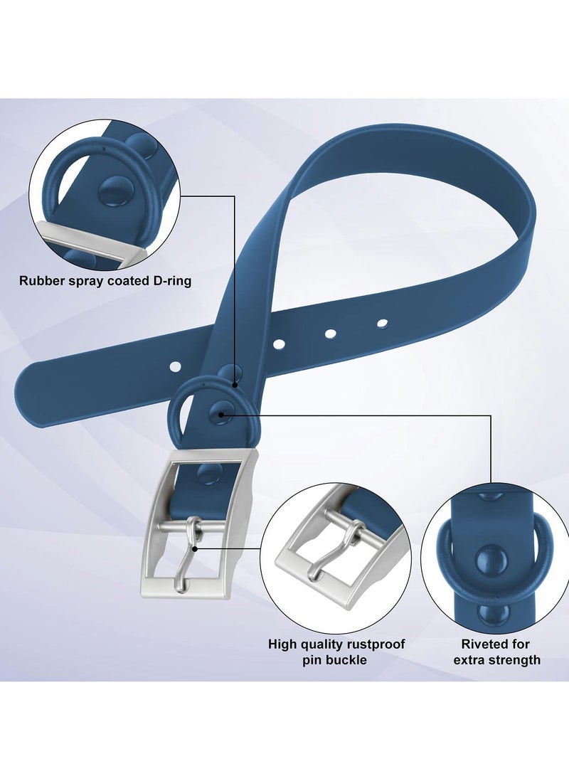 SYOSI Adjustable Dog Collar with Airtag Holder, Durable Dog Collars, Soft Rubber Coated Webbing, Waterproof and Easy to Clean, for Small Medium Large Dogs, Waterproof Dog Collar, Soft Comfortable Collars - Image 4