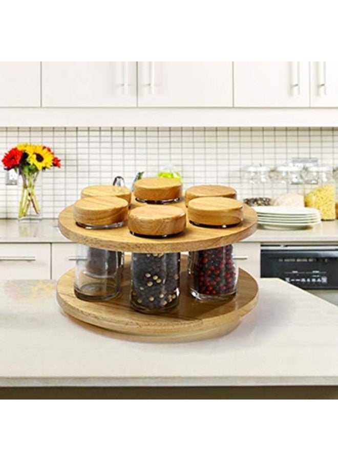 Billi 6Pcs Spice Bottle with Wooden Lid & Stand - Image 2