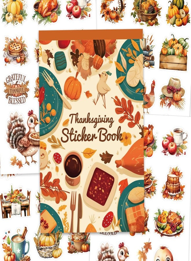 PRSTINCOL ThankfulFall Thanksgiving Sticker Book, 44 Sheets 294 Pcs Autumn Themed Stickers for DIY Crafts, Scrapbooking, DIY Thanksgiving Parties(14+) - Image 2