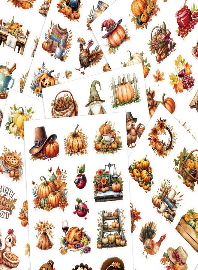 PRSTINCOL ThankfulFall Thanksgiving Sticker Book, 44 Sheets 294 Pcs Autumn Themed Stickers for DIY Crafts, Scrapbooking, DIY Thanksgiving Parties(14+) - Image 4