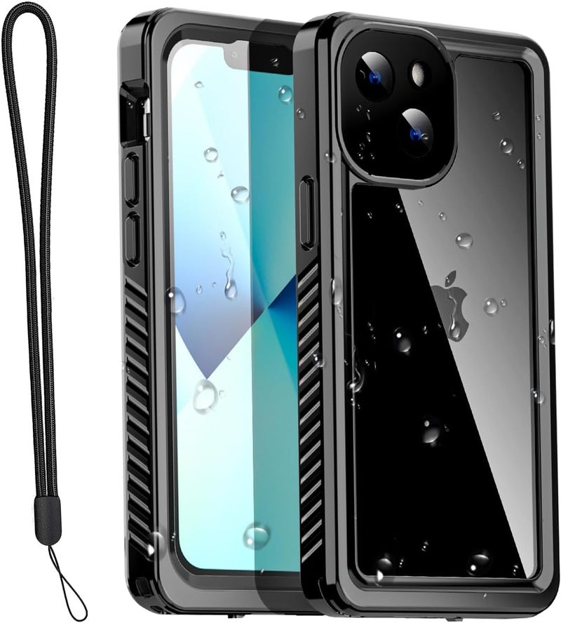 ايه اي كيس غطاء مقاوم للماء لهاتف iPhone 13 Mini (5.4 بوصة) مقاوم للثلوج والغبار والصدمات، معتمد بشهادة IP68 للحماية الكاملة للجسم، غطاء واقي مغلق بالكامل تحت الماء لهاتف Apple iPhone 13 Mini مقاس 5.4 بوصة - Image 1