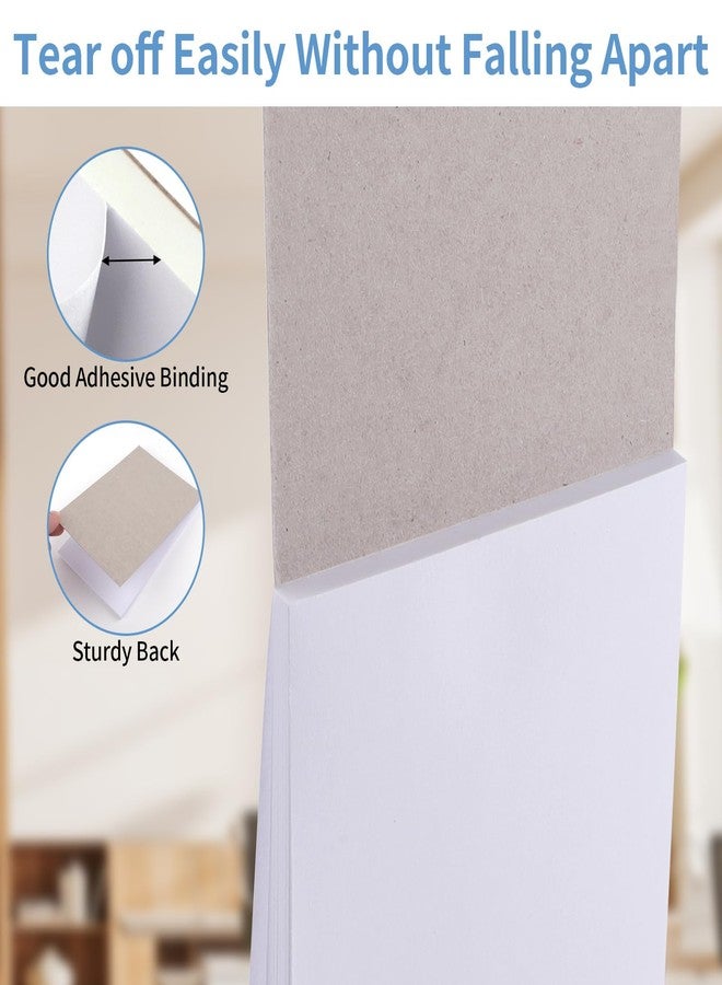 Hoiny Note Pads 4 X 6-Inches, 6 Packs Blank Scratch Pads, 50 Sheets Per Memo Pads for Writing, White Pads of Paper Suit for Home, Office and School, Tear Off Notepad, Small Server Notebook - Image 3