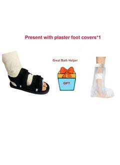 Excefore Post Op Shoe with Waterproof Leg Cast Cover, Adjustable Walking Boot Recovery Plaster Shoe Cover Medical Boot for Foot Injuries Sprained Ankle Broken Foot Toe Post Surgery Kids Women Men, M Size  - Image 3