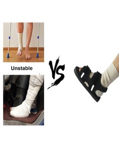 Excefore Post Op Shoe with Waterproof Leg Cast Cover, Adjustable Walking Boot Recovery Plaster Shoe Cover Medical Boot for Foot Injuries Sprained Ankle Broken Foot Toe Post Surgery Kids Women Men, M Size  - Image 2