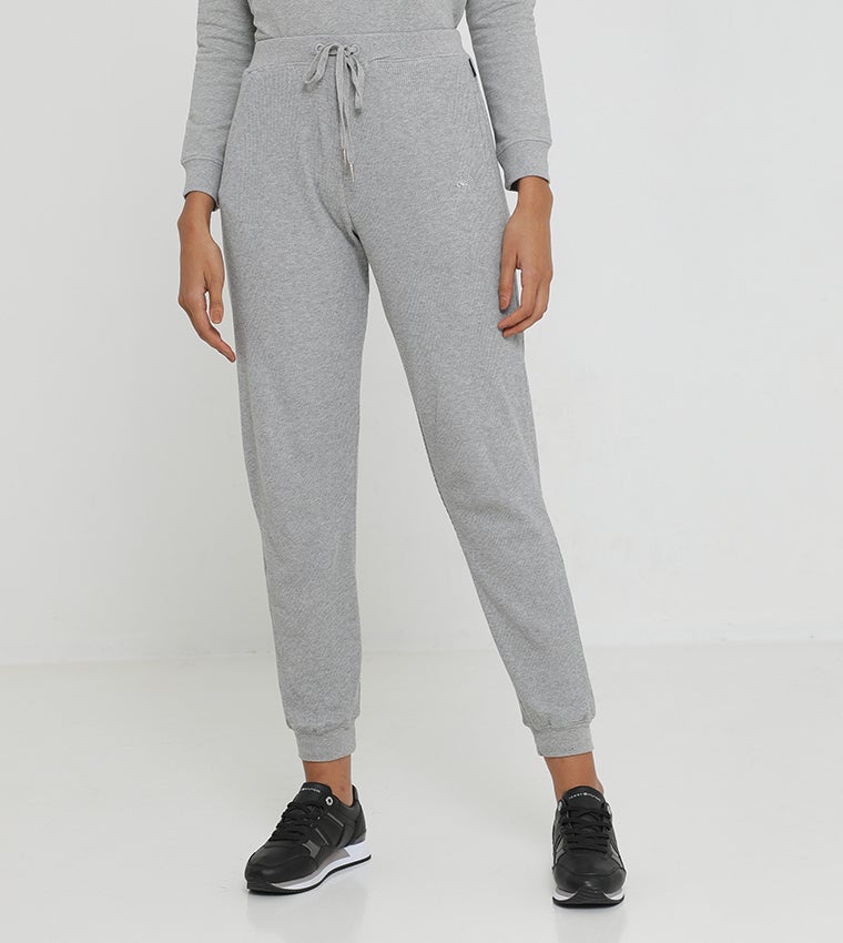 Beverly Hills Polo Club Solid Drawstring Waist Joggers