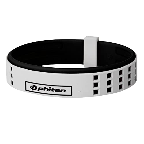 Phiten Titanium 6.75" Duo Bracelet - White/Black - Image 1