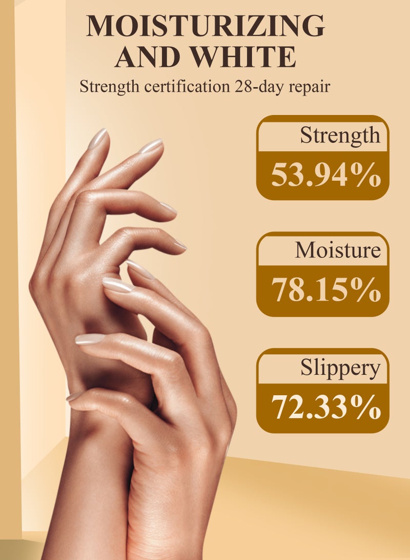 Kanza كريم يد مضاد للشيخوخة بالكولاجين 2 قطعة مرطب عميق كريم يد مضاد للتجمد ومنع التشققات ناعم ومشرق كريم يد بالكولاجين مرطب مرطب لإصلاح الأيدي الجافة والخشنة 2x30 جرام - Image 4